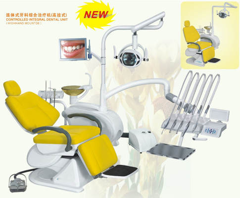 CE Foldaway Hasta Dişçi Koltuğu Ünitesi Electricity Highhand Mounted