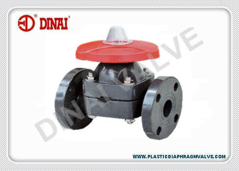 Aquamatic PP / PTFE PVC Diyafram Vana Flanş sonu, Diyafram Solenoid Vana
