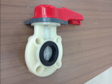 Asit plastik kelebek vana kılavuzunu ve dişli kolu, 1.0Mpa, 1 "~ 24" direnmek, PVC, CPVC, PVDF, PP, PPH fabrikasyon