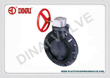 manuel kolu cam elyaf takviyeli PP kelebek vana, gofret türü, 1 "8", PN1.0Mpa