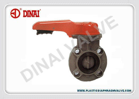 Su arıtma boru sistemi için anti-korozif plastik kelebek vana, 1 &quot;ila 24&quot;, gofret türü, 1.0Mpa, UPVC, CPVC, PVDF, P
