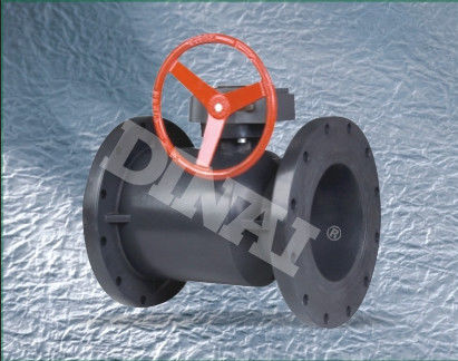 PPH / FRPP Plastik Küresel Vana Sonsuz dişli flanş bağlantısı 8 &quot;(D225mm) ~ 12&quot; (D315mm)
