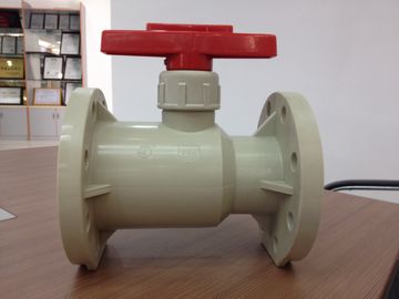 CPVC flanş Küresel Vana Sonsuz vites kolu 1/2 &quot;- 8&quot; 1.0Mpa Plastik Çek valfler