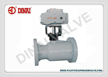 Elektrikli Plastik Küresel Vana DC24V AC220V, Regülasyon Tipi Limit Switchli