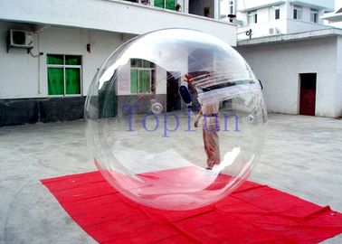 2m İthal Fermuar Şişme Su Yürüme Topu Şeffaf 1.0mm PVC / TPU