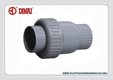 PVC / UPVC Plastik Bilyalı Çek valfler Tekli Birleştirme ucu, Soket / Vida